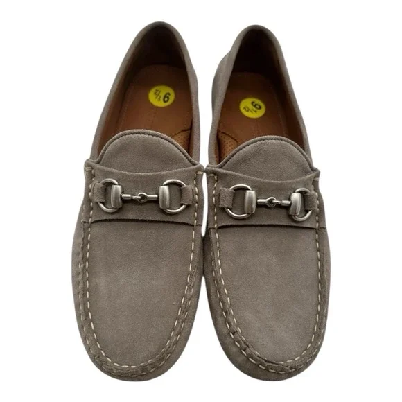 Allen Edmonds Sebastian BIT Driving Loafers Mens 9.5 D Grey Suede‎ Slip On Shoes
